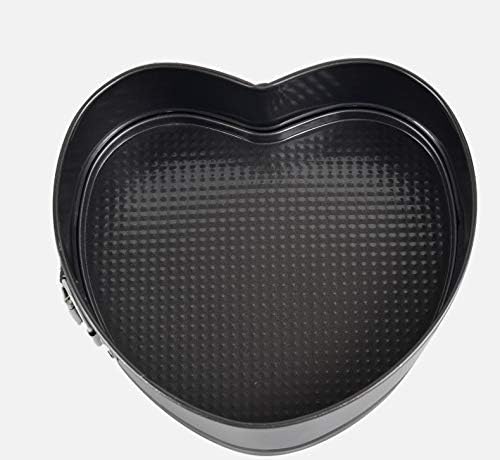 Falytemow Nonstick Springform Pan with Removable Bottom 3 Pieces Cake Molds of Heart Round Square Leakproof Cheesecakes Pan Bakeware Set