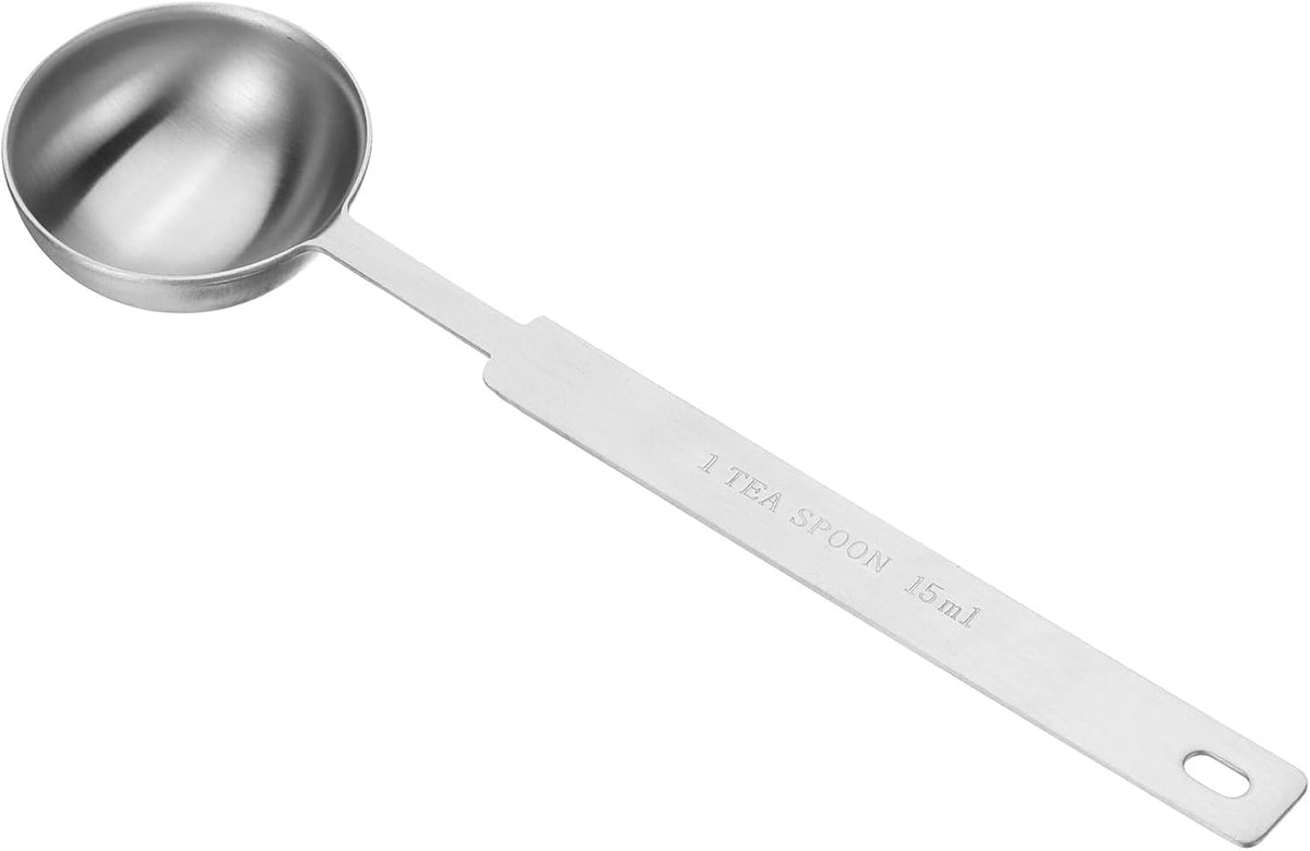 HARFINGTON Single Measuring Spoon 3tsp (1tbsp, 15ml) Teaspoon/Tablespoon 430 Stainless Steel Single Tiny Square Bowl Measuring Spoon Long Handle Measure Scoop