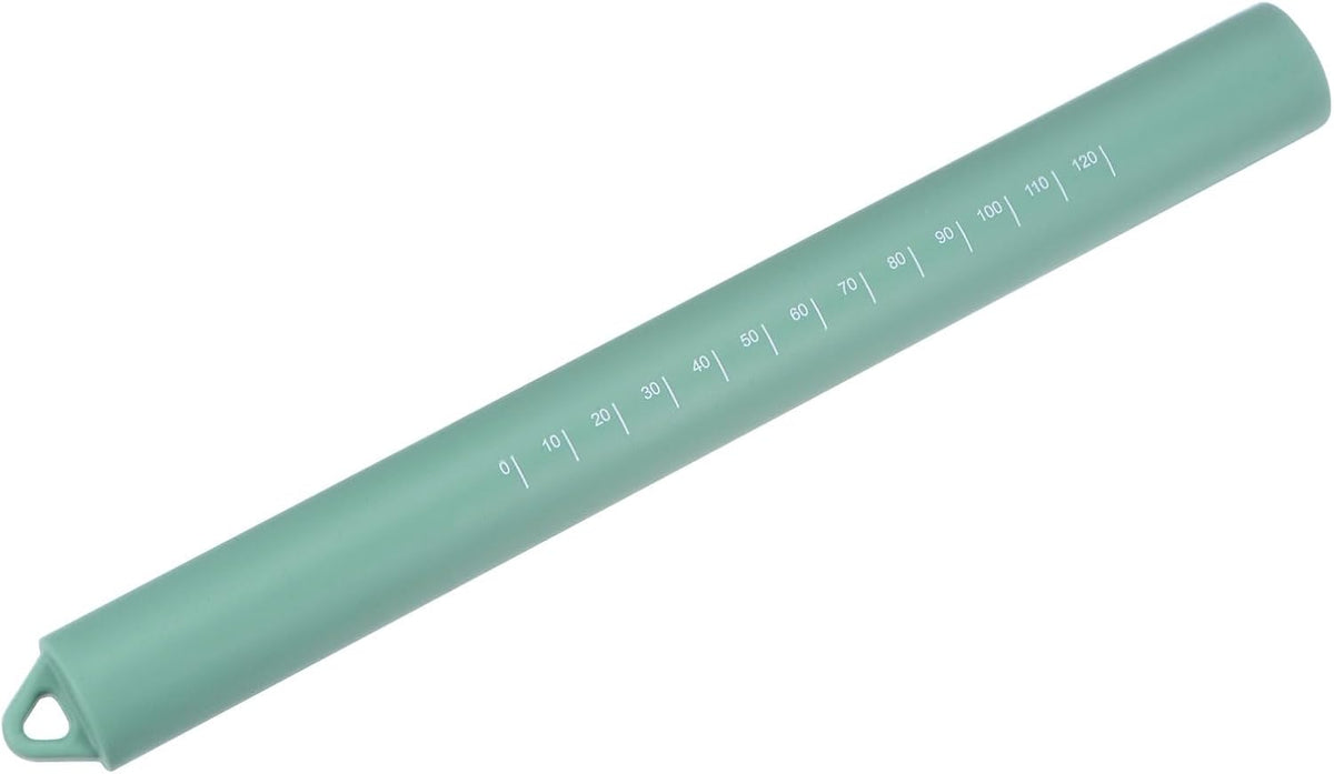 HARFINGTON Silicone Rolling Pin 10" Silicone Surface Non-Stick Stainless Steel Inner Core Dough Roller Kitchen Roller for Baking Pastry Pizza Fondant Bread, Green
