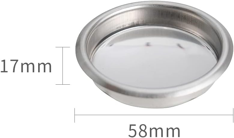 watchget Coffee Machine Cleaning Set,1Piece Coffee Machine Brush with Spoon and 1 Piece 58mm Stainless Steel Backflush Insert, Metal Blind Filter for Espresso Machine