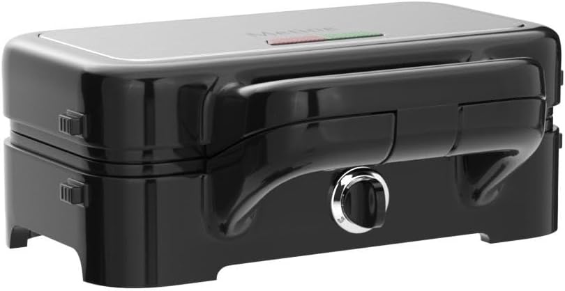 Waffle Makers, 3-in-1 Waffle Iron Panini Press Sandwich Maker with Removable Plates, 5-gears Temperature Control Non Stick Coating Cool Touch Handle Anti-skid Feet for Breakfast 1200W 120V