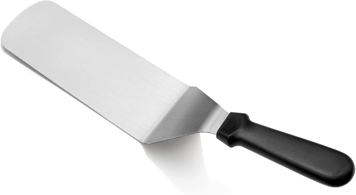 New Star Foodservice 36190 Plastic Handle Flexible Grill Turner/Spatula, 14.5-Inch, Black