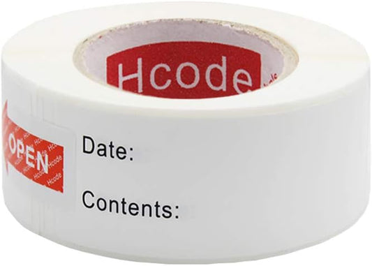 Hcode 1 x 3'' Self-Adhesive Removable Freezer Food Storage Labels - Easy Clean Leaves No Residue - Meal Prep Labels Plastic Paper Sticker Perfect for Reusable Containers 300 Stickers(1x3 Fill in)