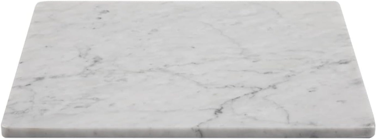Marble Pastry and Cutting Board 12x16 Inch, Marble Slab With Non-Slip Feet For Baking, Cheese, Charcuterie, Chocolate, Pack of 1 Piece, Carrara White