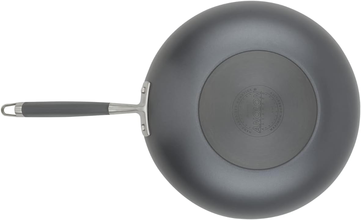 Anolon Advanced Home Hard-Anodized Nonstick Open Stock Cookware- Woks (12-Inch Open Wok, Moonstone)