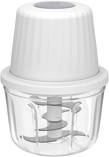 450ML Electric Garlic Chopper, Mini Portable Veggie Chopper, Garlic Grinder Masher Onion Chopper, Blender to Vegetable, Wireless Food Processor for Ginger, Chili, Fruit, Meat, etc