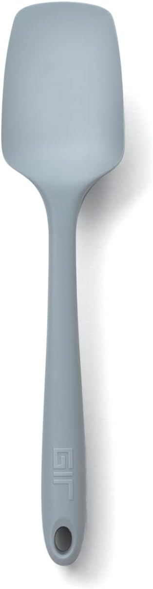 GIR: Get It Right Silicone Spoonula Spatula - 11 in Slate - Heat-Resistant up to 425°F & Non-Scratch Seamless Design - Dishwasher Safe Scraper & Stirring Tool