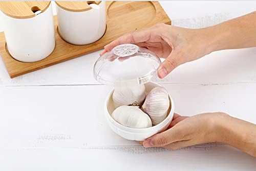 Garlic Storage Containers, Reusable Garlic Keeper for Refrigerator, Individual Garlic Saver Holder Organizer for Fridge to Keep Garlic Fresh