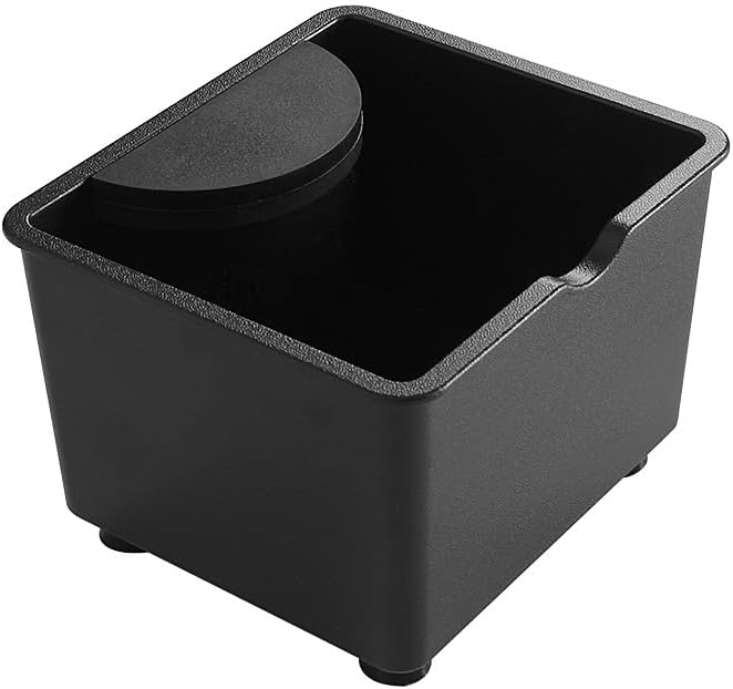 Espresso Knock Box, Accessories for Espresso Machine, Easy & Mess-Free Puck Disposal, Coffee & Espresso Grounds, Non-slip Base, Removable Silicone Pad, Holds 10 Double Shot Pucks
