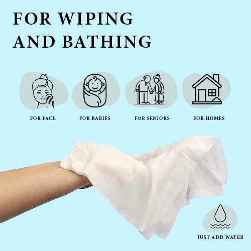 Disposable Dry Wipes, 100 Pack – Ultra Soft Non-Moistened Cleansing Cloths for Adults, Incontinence, Baby Care, Makeup Removal – 9.5" x 13.5" - Hospital Grade, Durable – by ProHeal