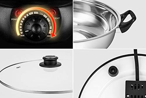 Sonya 5L Electric Dual-Sided Shabu Shabu & Mongolian Hot Pot – Stainless Steel, Large Capacity for Family Meals & Hot Pot Parties