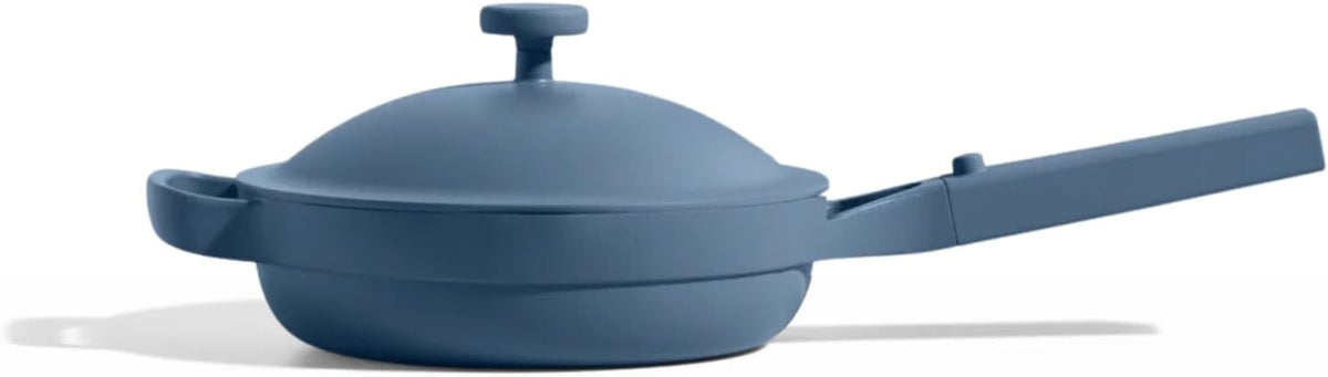 Our Place Mini Always Pan 2.0-8.5” (1.2 Qt) Nonstick, Toxin-Free Ceramic Cookware | Patented 10-in-1 Aluminum Frying & Sauté Pan | Safe for Oven, Induction & All Cooktops up to 450°F | Blue Salt