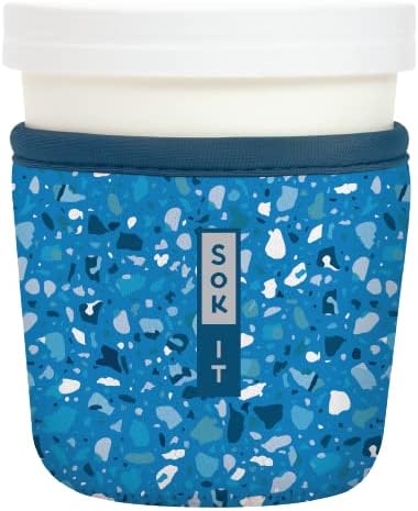 Sok It IceCreamSok Insulated Neoprene Cover (Sky Terrazzo, Tapered Ice Cream Pints)