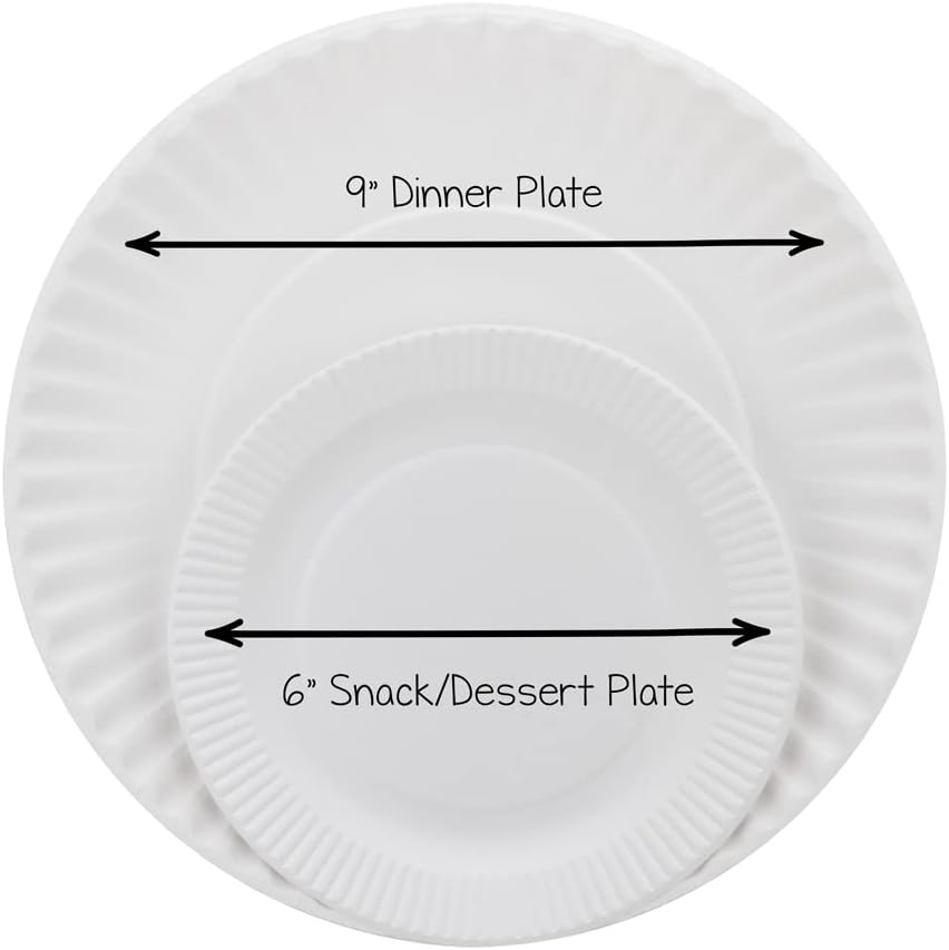 Hygloss Products Paper Plates - ‎Uncoated White Plate - Use for Foodware, Events, Activities, Crafts Projects and More - Environmentally Friendly - Recyclable and Disposable - 6-Inches - 500 Pack