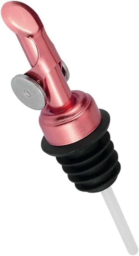 MEETSWEET Automatic Pour Spout, Stainless Steel, Leak-Proof, For Olive Oil, Vinegar, Wine & More (Rose)