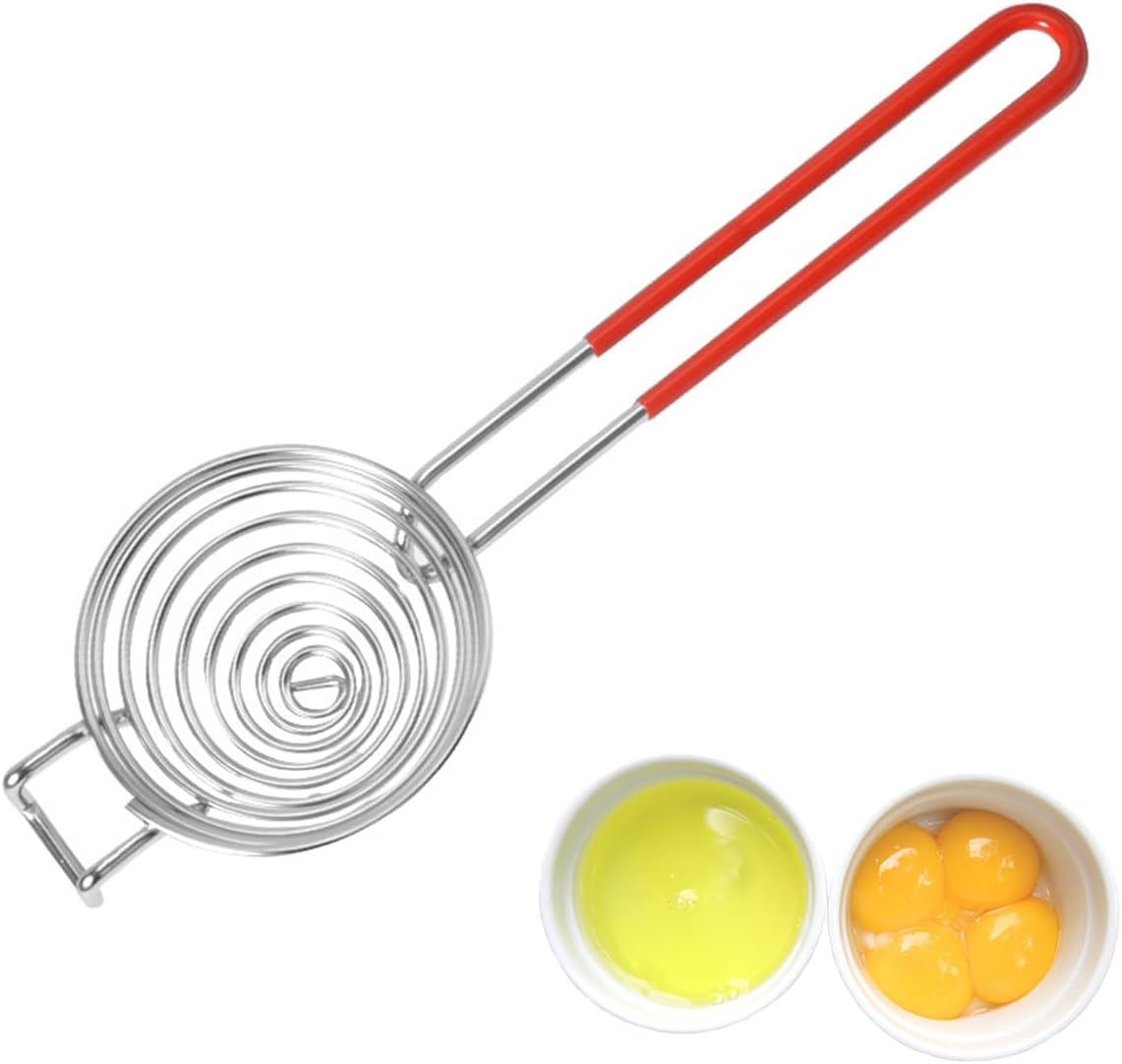Egg Separator Egg Yolk White Separator Stainless Steel Egg White Yolk Sifting Filter Egg Divider Kitchen Tool for Baking/Cooking