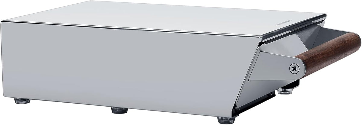 Normcore Espresso Knock Box Drawer, Espresso Knocker Drawer, 304 Stainless Steel With Walnut Wood Hand, For Home, Office, Restaurant and Coffee Shop, Mirror Finish, Size: M
