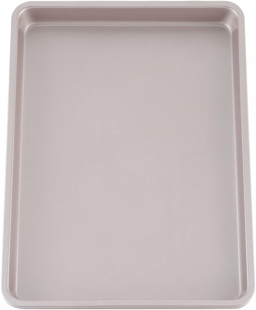 CHEFMADE 13-Inch Rimmed Baking Pan, Non-Stick Carbon Steel Cookie Sheet Pan for Oven Roasting Meat Bread Jelly Roll Battenberg Pizzas Pastries 9.7" x 13.6" x 1" (Champagne Gold)