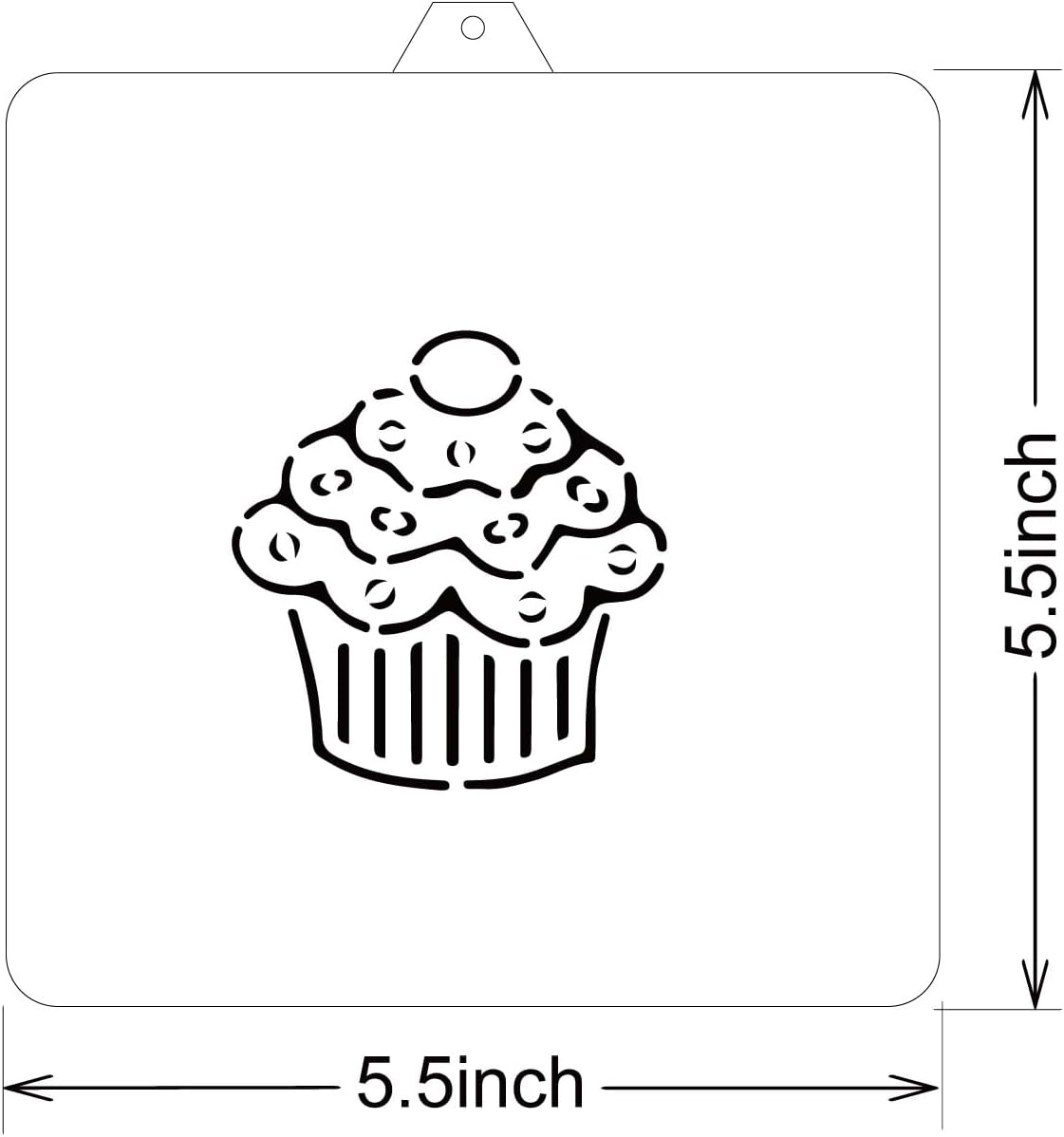 Cupcake Cookie cutter and stencil set Baking stencils and cutters bundle DIY bakery decorating kit Cookie cutter with stencils Icing stencil and cookie cutter combo (Cupcake)