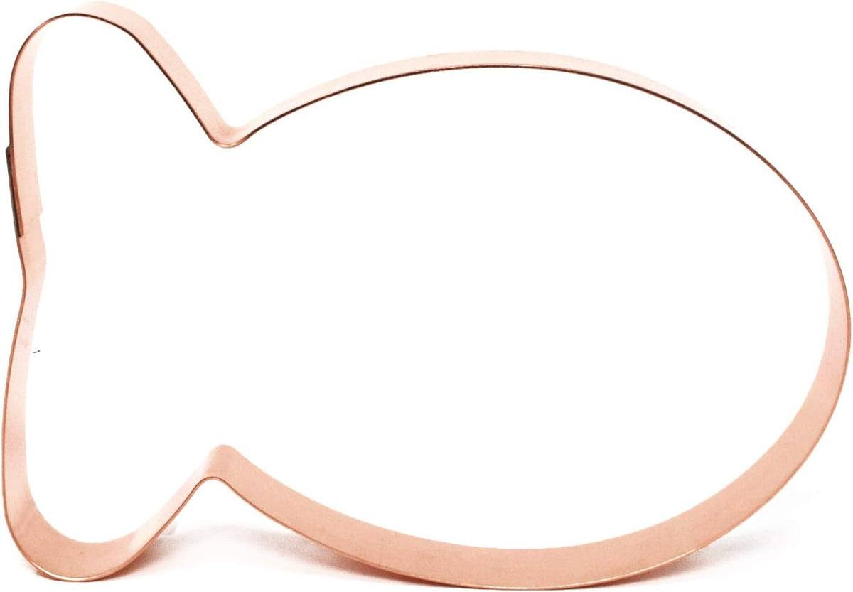 Goldfish Cookie Cutter 5.5 Inch Handmade Copper USA-Made by The Fussy Pup