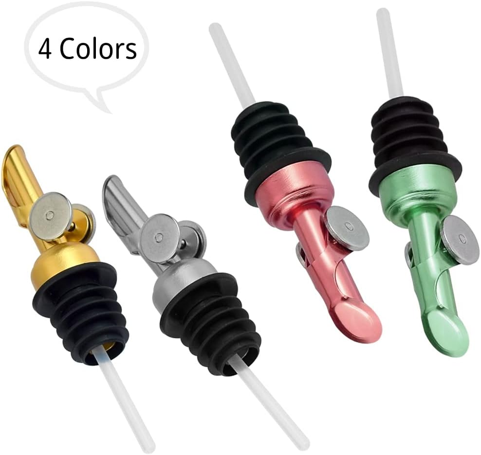 MEETSWEET Automatic Pour Spout, Stainless Steel, Leak-Proof, For Olive Oil, Vinegar, Wine & More (Rose)