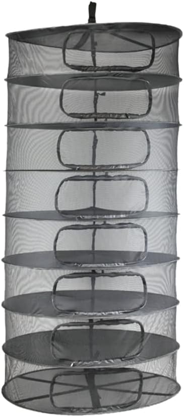 HORTIPOTS Herb Dry Rack Zipper Opening 3ft Adjustable Center Support Straps NO Sagging Fine Mesh Dry Net (Heavy Duty Zips 3FT)