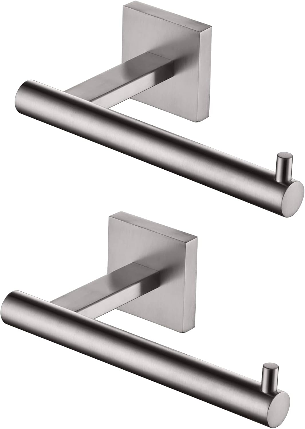 KOKOSIRI Toilet Paper Holder Tissue Paper Dispenser for Bathroom Toilet Roll Holder Brushed Nickel Stainless Steel, 2 Pack, B2005BR-2P