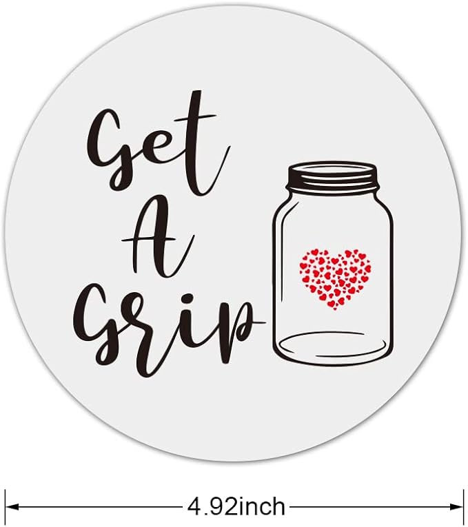 Silicone Jar Opener Gripper Pad, Jar Grippers for Opening Jars, Get A Grip Rubber Bottle Opener Gripper Pad, Round Multi-Purpose Non Slip Heat Insulation Bottle Lid Openers for Seniors Kids 2 Pieces