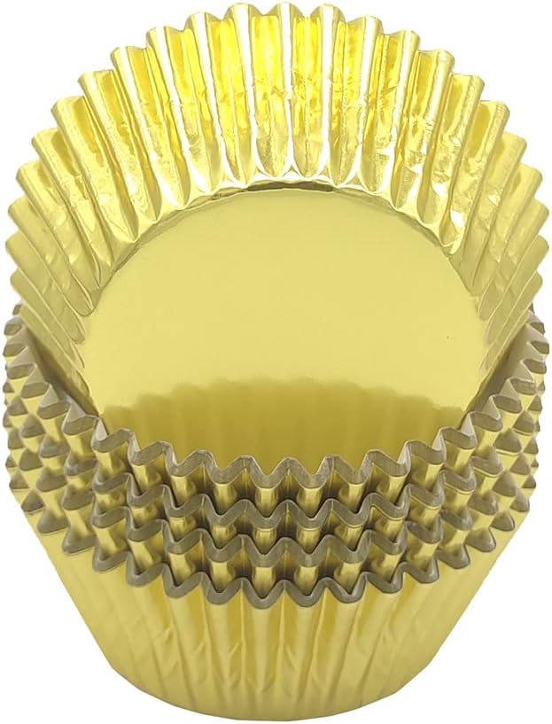 Standard Gold Foil Cupcake Liners Muffin Baking Cups for Party and More, 100-Count