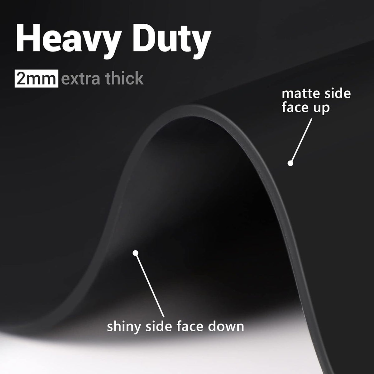 Ewen 25.6x17.7in Large Silicone Kitchen Counter Mat, 2mm Thick Heat Resistant Countertop Protector, Baking Silicone Mat under Air Fryer Toaster Oven Microwave Coffee Maker Cutting Board Drill Black