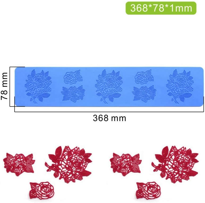 Flower Embossing Hollow Candy Silicone Mold Lace Pattern Sugar Craft Cake Decoration, Cupcake Top, Polymer Clay