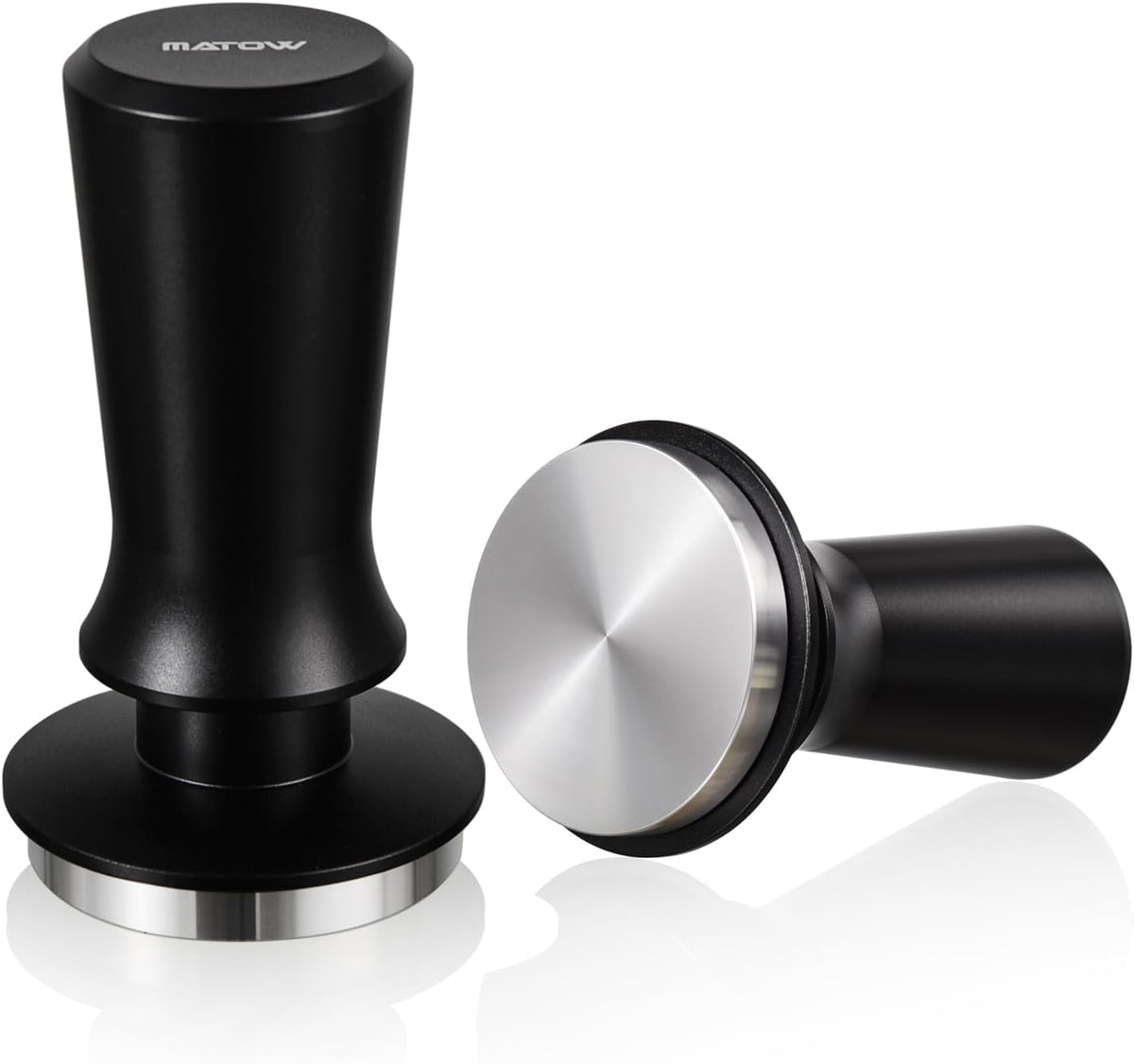53.3mm Espresso Hand Tamper, MATOW Calibrated Spring Loaded Coffee Tamper with Stainless Steel Flat Base, 30lbs Espresso Tamper with Anodized Aluminum Handle Compatible with Breville 54mm Portafilter