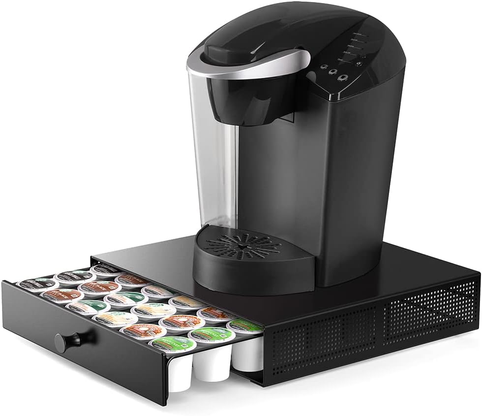 SICHEER K Cup Organization Storage Drawer Maker K Cup Holder Coffee Pod Organizer Stand Tray Counter Rack Countertop Maker Stand Capsules Compatible with Keurig Accessories Holds 36 Pods
