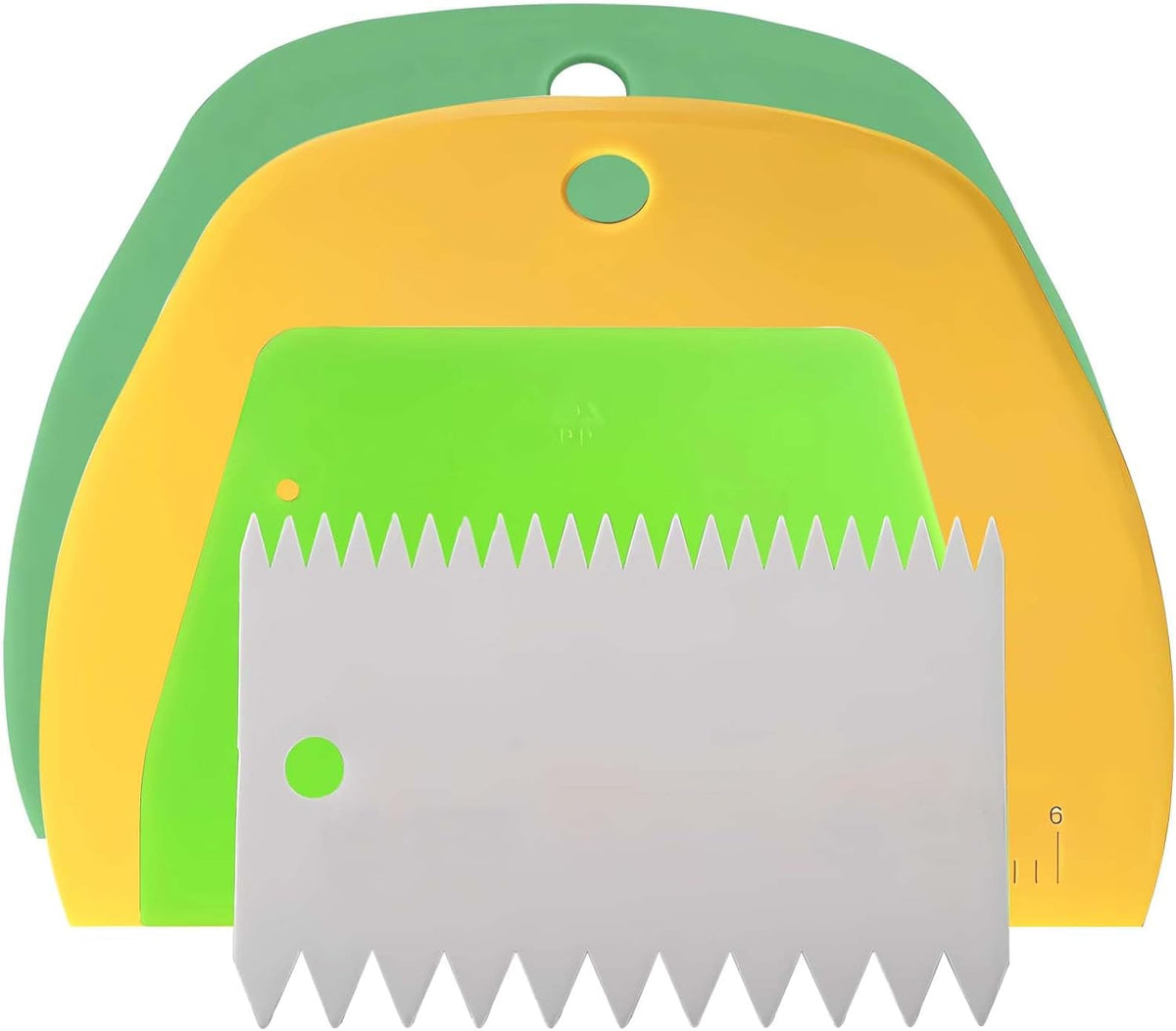 Dough Scraper Plastic Bench Scraper, Dough Scraper Tool Dough Cutter, Flexible Bench Scraper for Making Bread Pizza, 4 PCS