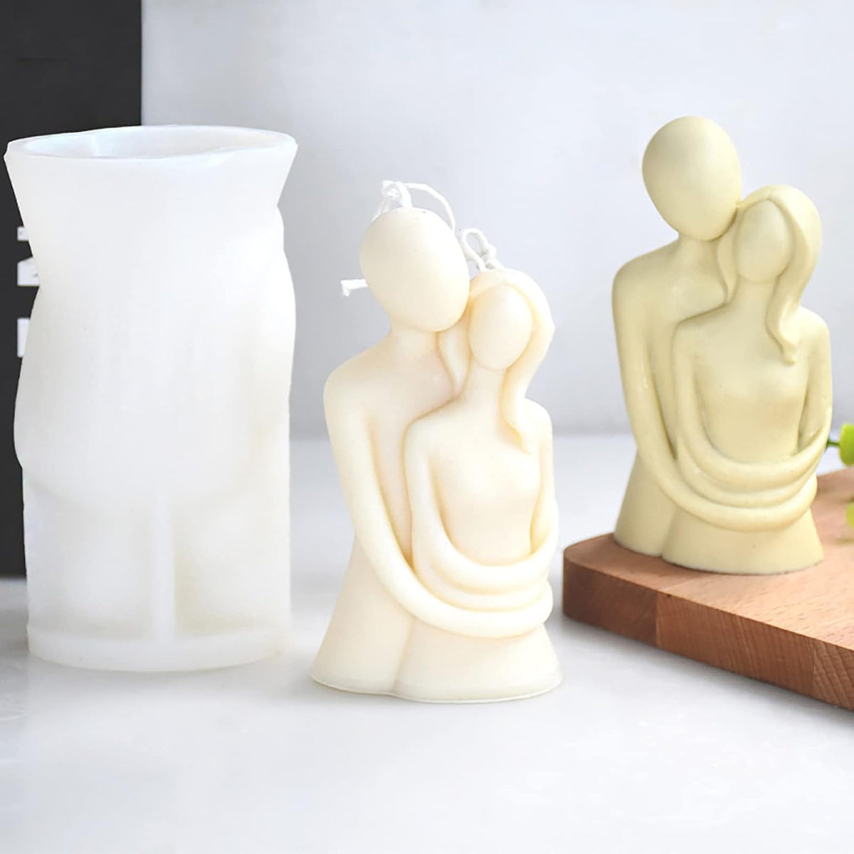 Girl Body Resin Couple Candle Mold - 3D Silicone Mold for Clay & Resin Casting - Craft Supplies
