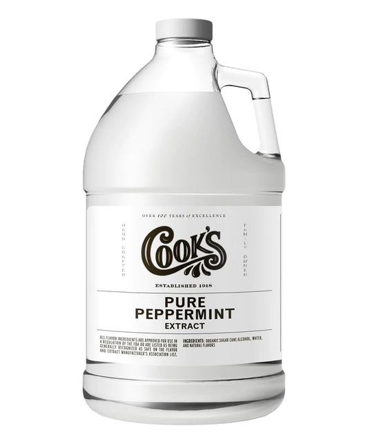 Cook's Pure Peppermint Extract,For Ice Creams, Candies, Icings, Cookies and Beverages, 128 oz (1 Gallon)