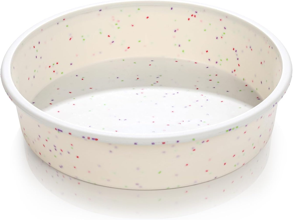 Vinino 6 Inch Silicone Round Cake Pan with Metal Reinforced Frame, Nonstick Silicone Springform Pan for Baking Suitable for Making Layers, Cheese & Chocolate Cakes