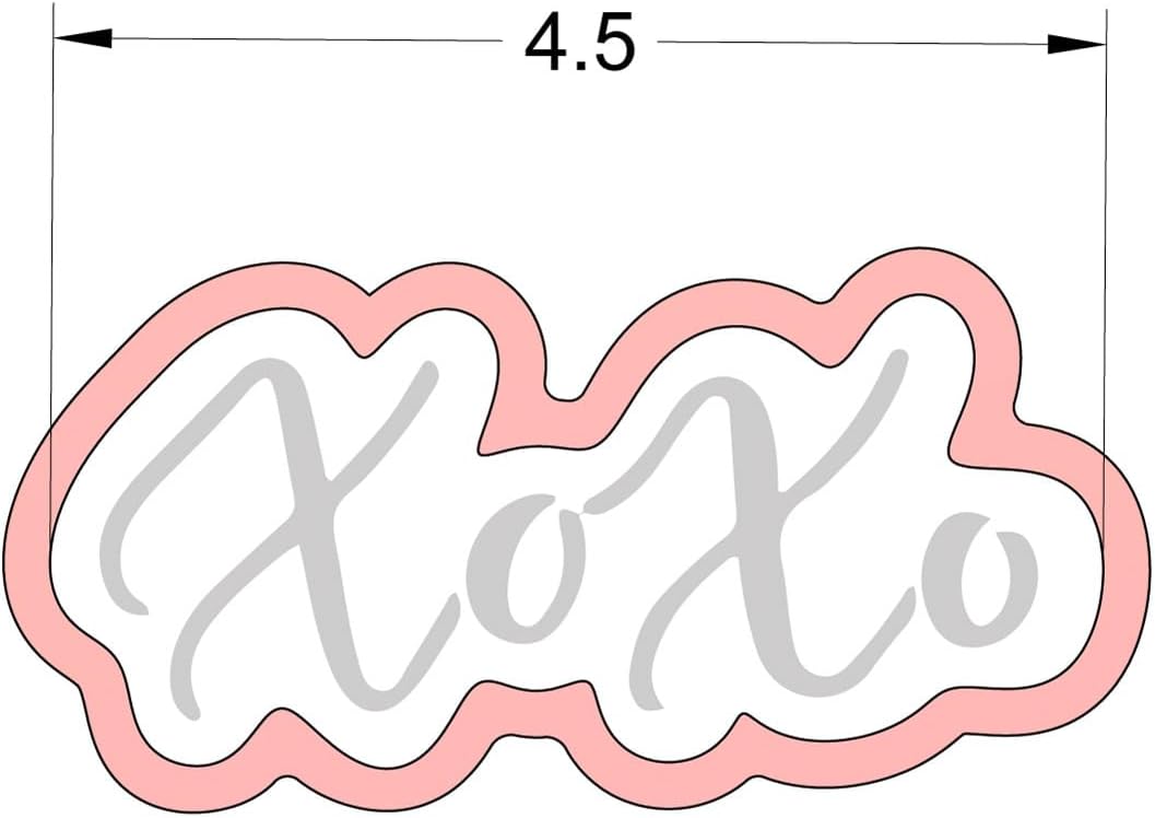 XOXO Cookie Cutter and Stencil SET Cutter and Stencil Set Bundle cookie stencil and cutter kit pyo cookie cutter cookie (XOXO)