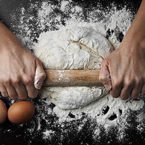 Small Wooden Rolling Pin, Dumpling Dough Roller Wooden Mini Rolling Pins Kitchen Utensil Tool for Fondant, Pasta, Bread, Pastry, Cookies, Pizza, Pie, Cylinder Style, 6.3 Inch (3 Pieces)
