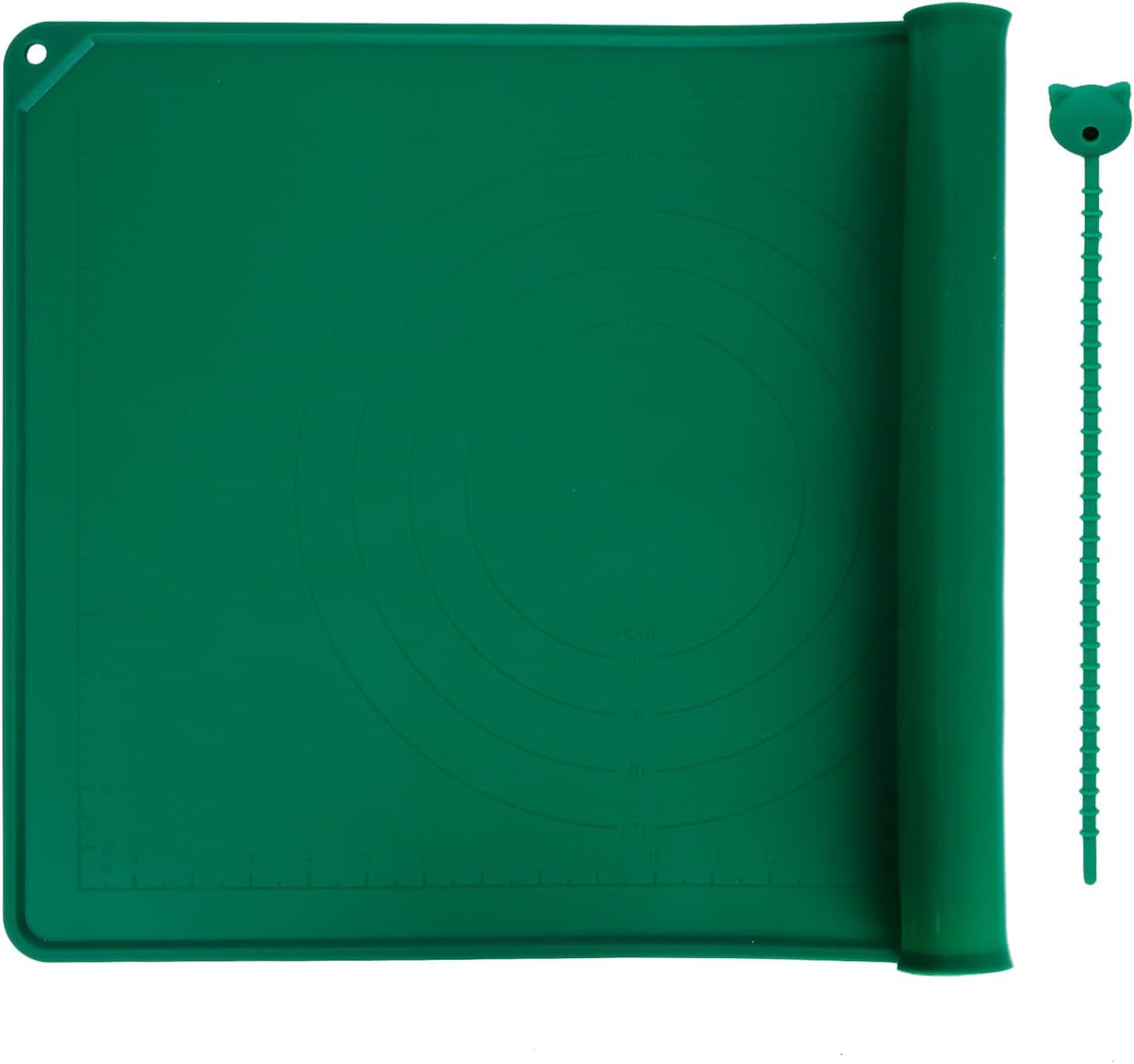 Silicone Pastry Mat, 21×15 inches, nonstick baking mat with measurements. Ideal for dough mat, pastry board, kitchen counter mat, dough rolling mat, pie crust mat, fondant mat, pasta/pizza mat.