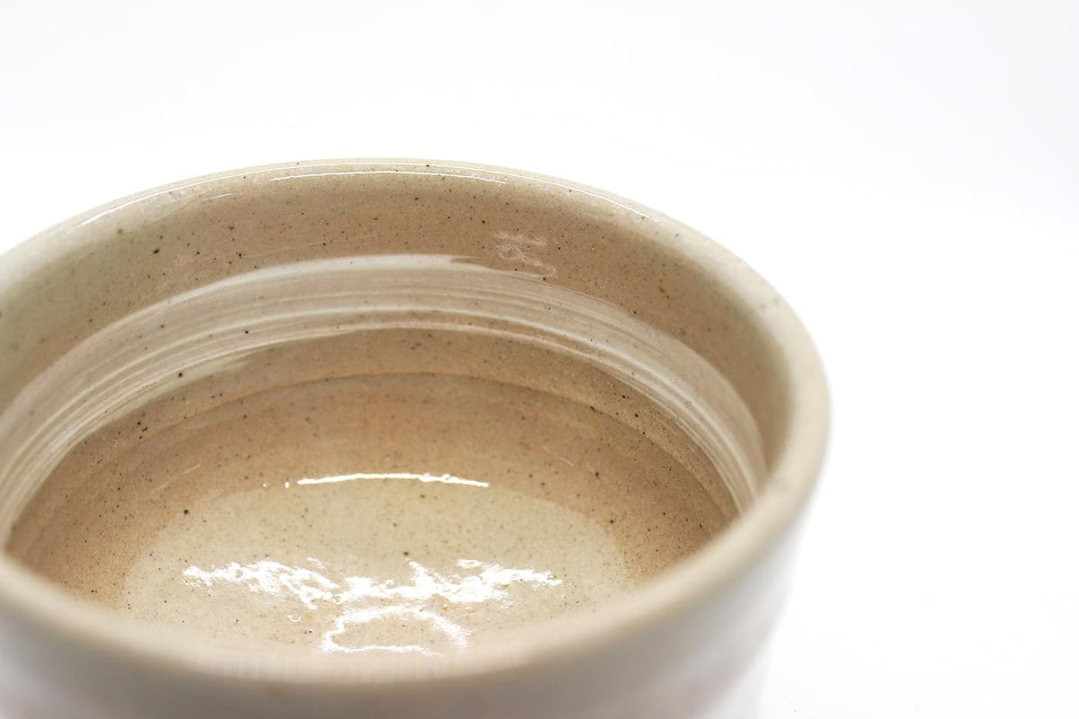 Japanese Traditional Handcrafted Mino Matcha Chawan Tea Bowl Cup Ceremony Tableware Pottery (Kohiki Ipponbiki)