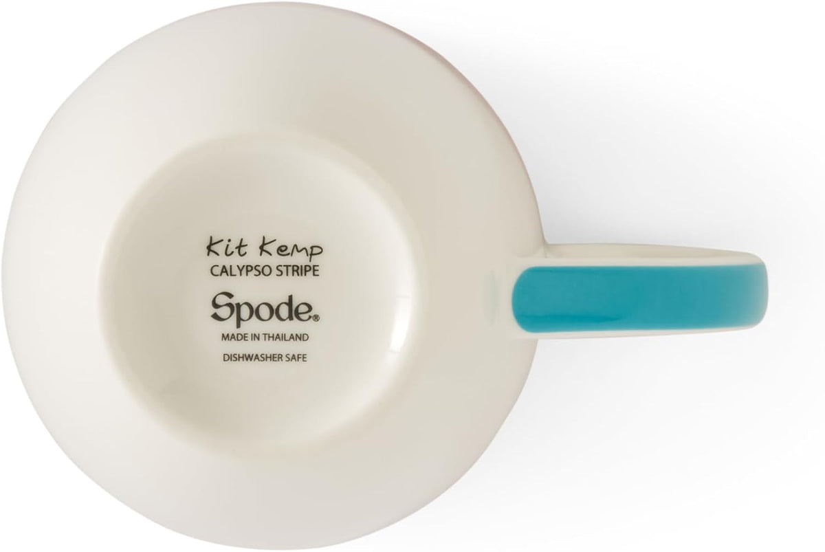 Spode Kit Kemp Mug | 17oz Calypso Stripe Coffee & Tea Mug | Made from Porcelain | Dishwasher and Microwave Safe | Vibrant Dinnerware Ideal for Summer