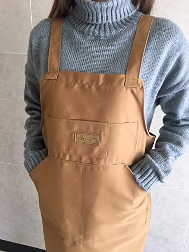 Artist apron/Long apron - Gold Brown