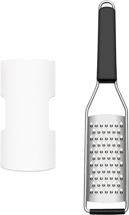 Cambom Cheese Grater Lemon Zester, Graters for Parmesan Cheese, Lemon, Citrus, Garlic, Nutmeg, Chocolate, Fruits, Vegetables, Ginger, Vegetable & Cheese Shredder with Stainless Steel Coarse Blade