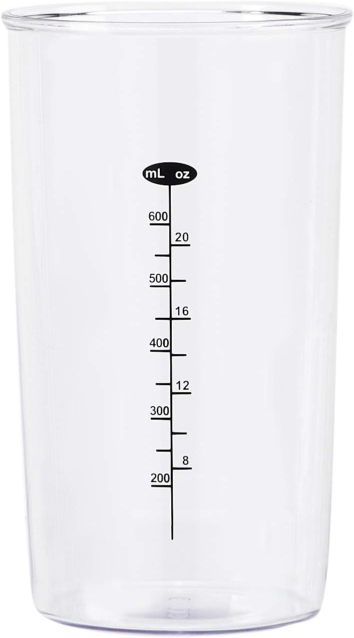 Amazon Basics Multi-Speed Immersion Hand Blender for Kitchen Mixing, Smoothies, Soups, 500 Watt Powerful, with Blending Stick, Whisk, Chopper and Beaker, Silver