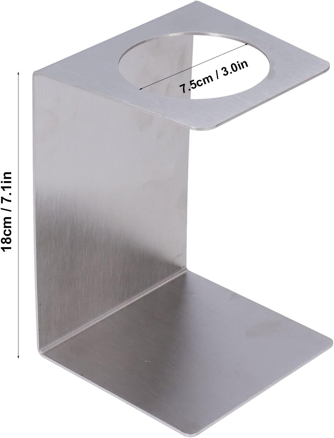 Drip Coffee Holder, Pour Over Coffee Stand, Lightweight Metal Dripper Holder for Home and Cafe Use (Silver)