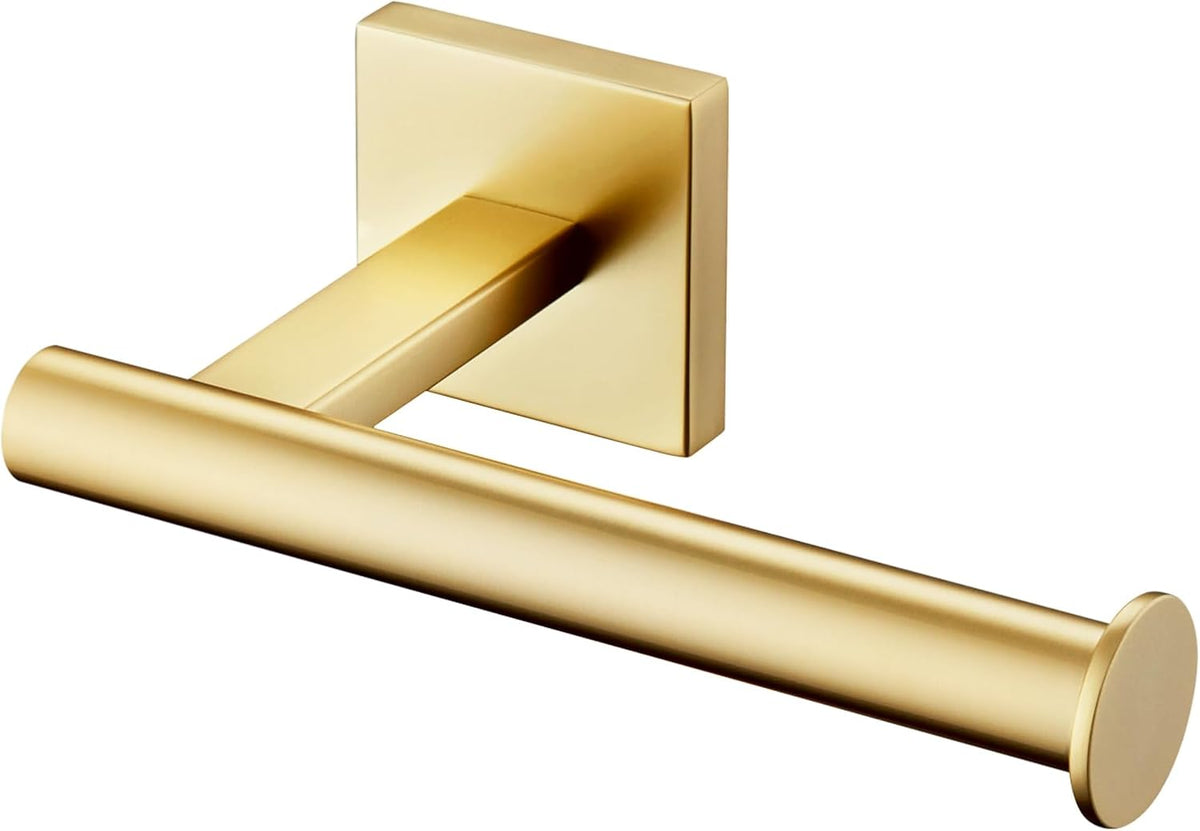 KOKOSIRI Toilet Paper Holder Tissue Paper Dispenser for Bathroom Toilet Roll Holder Wall Mounted, Brushed Gold Stainless Steel B2008BG
