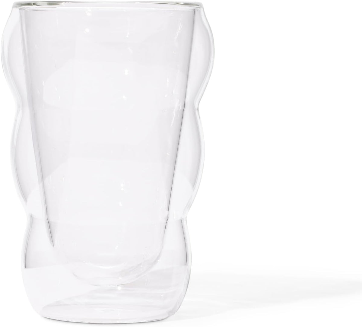 Glass Cloud cups 12 oz Double Wall Insulated Glass Cups - heat-resistant borosilicate glass -perfect for iced teas, lattes, and all your favorite sips (Clear)