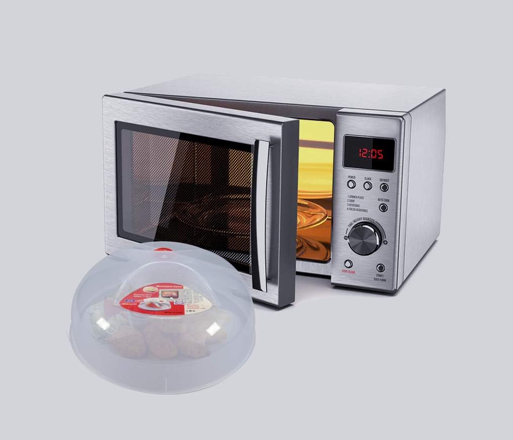 Microwave Cover for Food, Large Microwave Plate Cover Guard Lid with Steam Vents Keeps Microwave Oven Clean, 11.5 Inch BPA Free & Dishwasher Safe-2PCS red