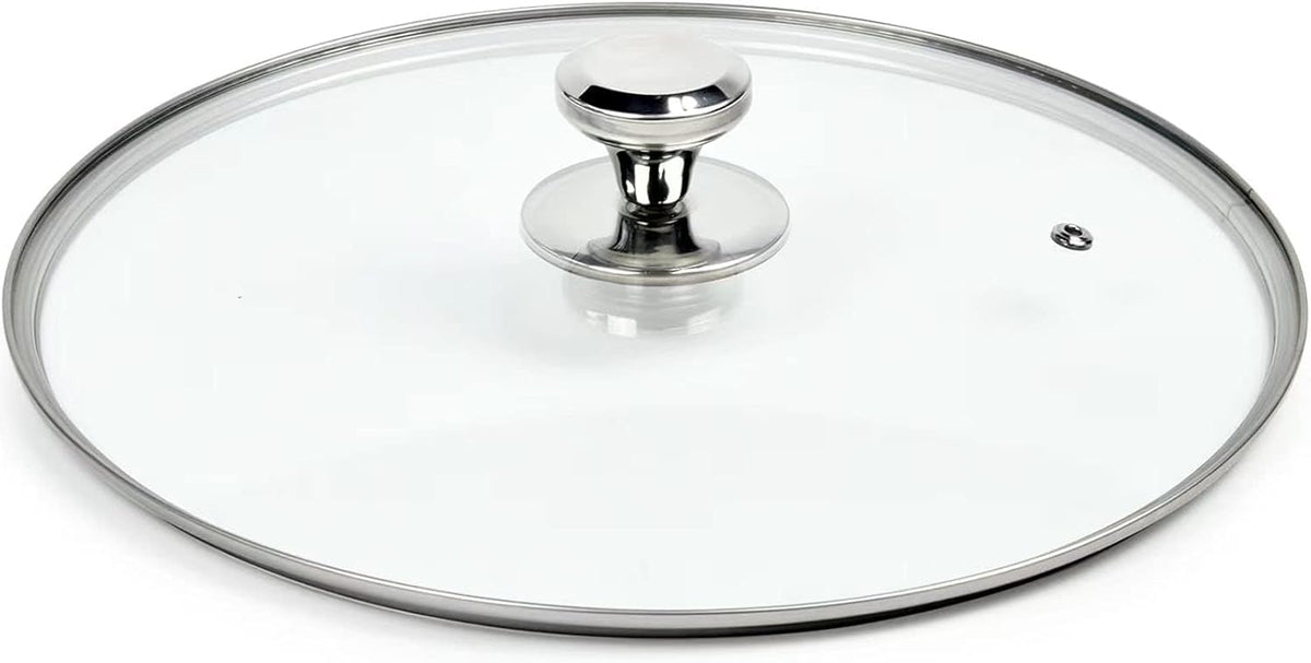 11 In Glass Lid for Frying Pan, Tempered Replacement Cover Compatible with All 11" Cookware for Skillets, Round Cast Iron, Cast Aluminium, Stainless Steel Pans &Pots, 10.8in/ 276mm - 11.2in/292mm
